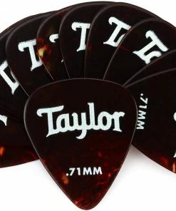 Accessories Taylor Picks - Celluloid 351, Tortoise Shell, .71 Mm, 12 Pack