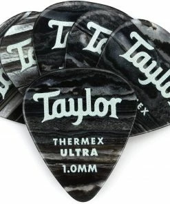 Taylor Picks - Premium 351 Thermex Ultra, Black Onyx, 1 Mm, 6 Pack Accessories