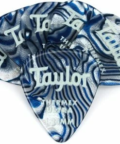 Accessories Taylor Picks - Premium 351 Thermex Ultra, Blue Swirl, 1.25 Mm, 6 Pack