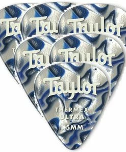 Accessories Taylor Picks - Premium 351 Thermex Ultra, Blue Swirl, 1.5 Mm, 6 Pack