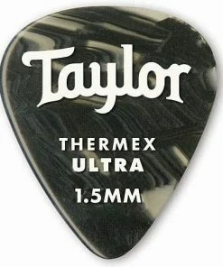 Taylor Picks - Premium 351 Thermex Ultra, Black Onyx, 1.50 Mm, 6 Pack Accessories