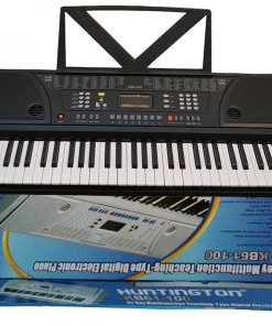 Huntington USA 61 Key Electric Keyboard With Music Rack & AC Adaptor