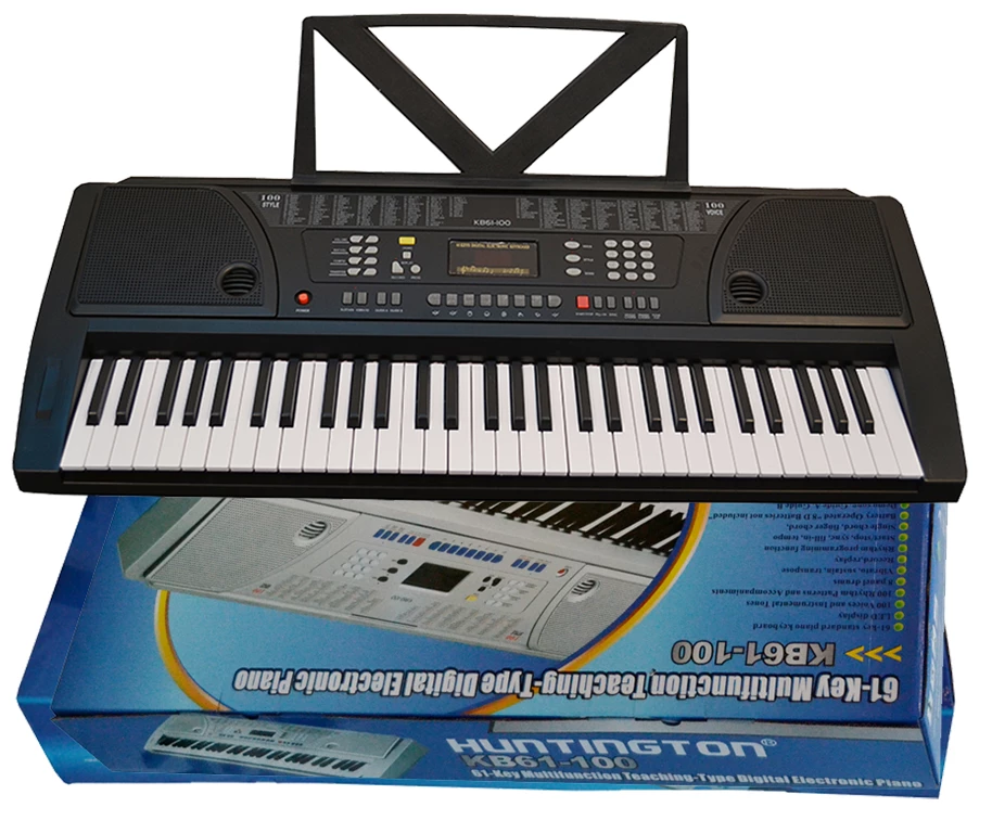 Best Pirce โจ Huntington USA 61 Key Electric Keyboard With Music Rack & AC Adaptor ๐งจ 1 Huntington USA 61 Key Electric Keyboard With Music Rack & AC Adaptor