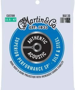 Martin & Co. MARTIN MA130 CUSTOM 11.5 - 47 SILK & STEEL AUTHENTIC ACOUSTIC SUPERIOR PERFORMANCE SP® GUITAR STRINGS