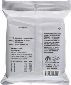 Martin & Co. MARTIN MA140PK3 LIGHT 3 PACK AUTHENTIC ACOUSTIC SP® GUITAR STRINGS PHOSPHOR BRONZE