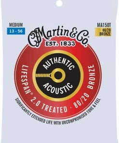 Martin & Co. MARTIN MA150T MEDIUM 12 - 56 BRONZE 80/20 AUTHENTIC ACOUSTIC LIFESPAN® 2.0 GUITAR STRINGS