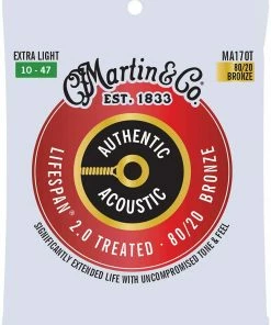 Martin & Co. MARTIN MA170T EXTRA LIGHT 10 - 47 BRONZE 80/20 AUTHENTIC ACOUSTIC LIFESPAN® 2.0 GUITAR STRINGS