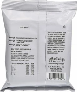 Martin & Co. MARTIN MA175PK3 CUSTOM LIGHT 3 PACK AUTHENTIC ACOUSTIC SP® GUITAR STRINGS PHOSPHOR BRONZE