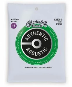 Martin & Co. MARTIN MA175S CUSTOM LIGHT 11 - 52 BRONZE 80/20 AUTHENTIC ACOUSTIC MARQUIS® SILKED GUITAR STRINGS