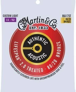 Martin & Co. MARTIN MA175T CUSTOM LIGHT 11 - 52 BRONZE 80/20 AUTHENTIC ACOUSTIC LIFESPAN® 2.0 GUITAR STRINGS