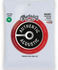 Martin & Co. MARTIN MA500T EXTRA LIGHT 10 - 47 PHOSPHOR BRONZE AUTHENTIC ACOUSTIC LIFESPAN® 2.0 GUITAR STRINGS0