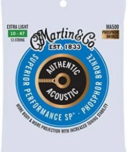 Martin & Co. MARTIN MA500 EXTRA LIGHT 12 STRING 10 - 47 BRONZE 80/20 AUTHENTIC ACOUSTIC SUPERIOR PERFORMANCE SP® GUITAR STRINGS