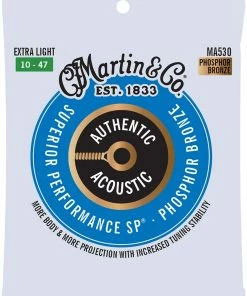 Martin & Co. MARTIN MA530 EXTRA LIGHT 10 - 47 PHOSPHOR BRONZE AUTHENTIC ACOUSTIC SUPERIOR PERFORMANCE SP® GUITAR STRINGS