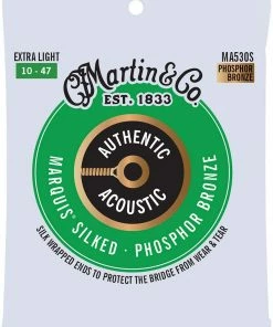 Martin & Co. MARTIN MA530S EXTRA LIGHT 10 - 47 PHOSPHOR BRONZE AUTHENTIC ACOUSTIC MARQUIS® SILKED GUITAR STRINGS