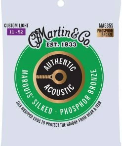 Martin & Co. MARTIN MA535S CUSTOM LIGHT 11 - 52 PHOSPHOR BRONZE AUTHENTIC ACOUSTIC MARQUIS® SILKED GUITAR STRINGS