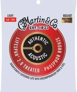 Martin & Co. MARTIN MA540T LIGHT 12 - 54 PHOSPHOR BRONZE AUTHENTIC ACOUSTIC LIFESPAN® 2.0 GUITAR STRINGS