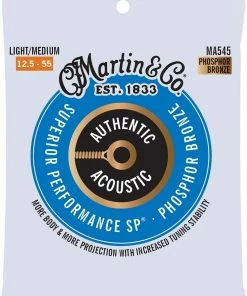Martin & Co. MARTIN MA545 LIGHT/MEDIUM 12.5 - 55 PHOSPHOR BRONZE AUTHENTIC ACOUSTIC SUPERIOR PERFORMANCE SP® GUITAR STRINGS