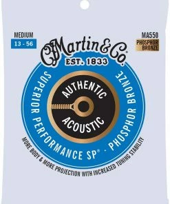 Martin & Co. MARTIN MA550 MEDIUM 13 - 56 PHOSPHOR BRONZE AUTHENTIC ACOUSTIC SUPERIOR PERFORMANCE SP® GUITAR STRINGS