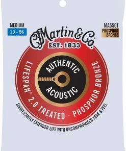 Martin & Co. MARTIN MA550T MEDIUM 13 - 56 PHOSPHOR BRONZE AUTHENTIC ACOUSTIC LIFESPAN® 2.0 GUITAR STRINGS0