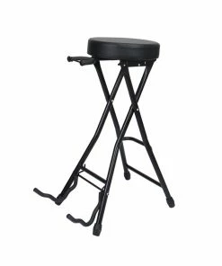 JJ Music Sales Stands Single Guitar Stand & Stool With Foot Rest