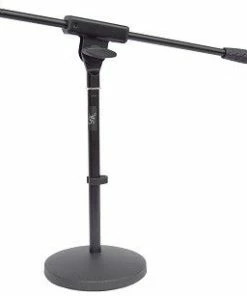 JJ Music Sales Accessories Round Base Microphone Stand With Boom Arm & Clip