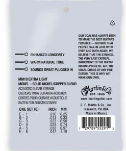 Martin & Co. MARTIN MM10 EXTRA LIGHT 10-47 RETRO® ACOUSTIC GUITAR STRINGS