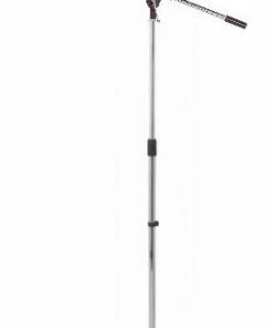 JJ Music Sales Accessories Round Base Microphone Stand With Boom Arm & Clip - Chrome