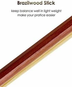 JJ Music Sales Violin Bow 4/4 Brazilwood Bow For Violin Octagonal Stick Ebony Frog With Mongolian Horse Hair Accessories