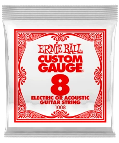 ERNIE BALL .008 PLAIN STEEL 1008 ELECTRIC OR ACOUSTIC GUITAR STRINGS