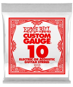 ERNIE BALL .010 PLAIN STEEL 1010 ELECTRIC OR ACOUSTIC GUITAR STRINGS