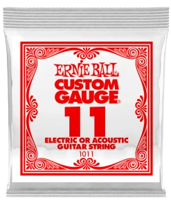ERNIE BALL .011 PLAIN STEEL 1011 ELECTRIC OR ACOUSTIC GUITAR STRINGS