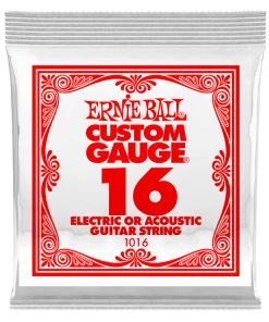 ERNIE BALL .016 PLAIN STEEL ELECTRIC OR ACOUSTIC GUITAR STRINGS