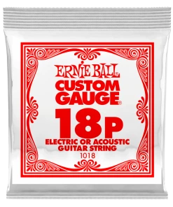 ERNIE BALL .018 PLAIN STEEL ELECTRIC OR ACOUSTIC GUITAR STRINGS