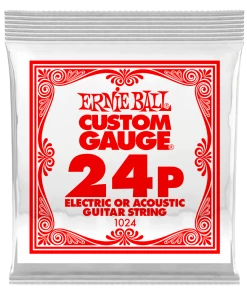 ERNIE BALL .024 PLAIN STEEL ELECTRIC OR ACOUSTIC GUITAR STRINGS