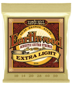 ERNIE BALL 2006 EARTHWOOD EXTRA LIGHT 80/20 BRONZE ACOUSTIC GUITAR STRINGS - 10-50 GAUGE