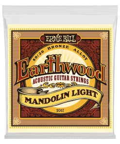 ERNIE BALL EARTHWOOD 2067 MANDOLIN LIGHT LOOP END 80/20 BRONZE ACOUSTIC GUITAR STRINGS - 9-34 GAUGE