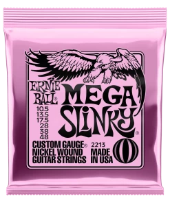 ERNIE BALL 2213 MEGA SLINKY NICKEL WOUND ELECTRIC GUITAR STRINGS - 10.5-48 GAUGE