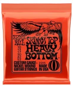 ERNIE BALL 2215 SKINNY TOP HEAVY BOTTOM SLINKY NICKEL WOUND ELECTRIC GUITAR STRINGS - 10-52 GAUGE