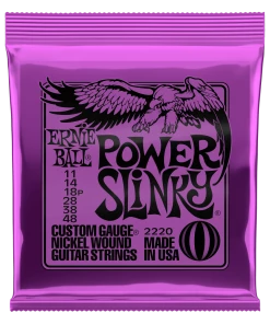 ERNIE BALL 2220 POWER SLINKY NICKEL WOUND ELECTRIC GUITAR STRINGS - 11-48 GAUGE