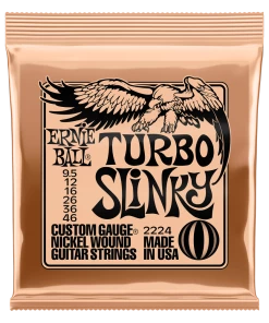 ERNIE BALL 2224 TURBO SLINKY NICKEL WOUND ELECTRIC GUITAR STRINGS 9.5 - 46 GAUGE