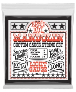 ERNIE BALL LIGHT LOOP END STAINLESS STEEL MANDOLIN GUITAR STRINGS - 9-34 GAUGE