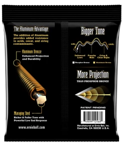 ERNIE BALL 2566 MEDIUM LIGHT ALUMINUM BRONZE ACOUSTIC GUITAR STRINGS - 12-54 GAUGE