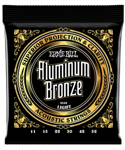 ERNIE BALL 2568 LIGHT ALUMINUM BRONZE ACOUSTIC GUITAR STRINGS - 11-52 GAUGE