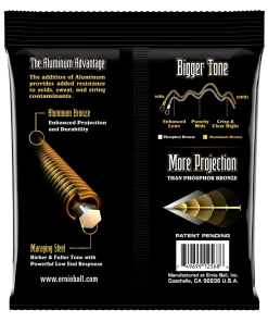 ERNIE BALL 2568 LIGHT ALUMINUM BRONZE ACOUSTIC GUITAR STRINGS - 11-52 GAUGE