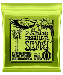 ERNIE BALL REGULAR SLINKY 2621 7-STRING NICKEL WOUND ELECTRIC GUITAR STRINGS - 10-56 GAUGE