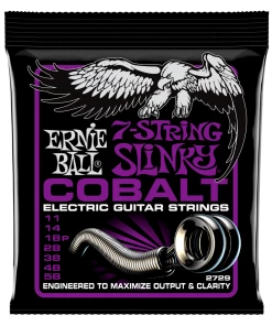 ERNIE BALL 2729 POWER SLINKY COBALT 7-STRING ELECTRIC GUITAR STRINGS - 11-58 GAUGE