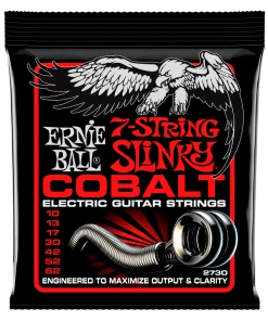 ERNIE BALL 2730 SKINNY TOP HEAVY BOTTOM SLINKY COBALT 7-STRING ELECTRIC GUITAR STRINGS - 10-62 GAUGE