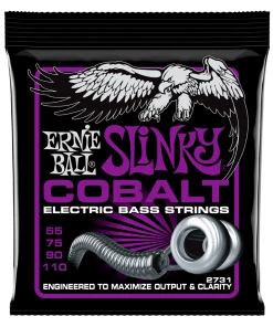ERNIE BALL 2731 POWER SLINKY COBALT ELECTRIC BASS STRINGS - 55-110 GAUGE
