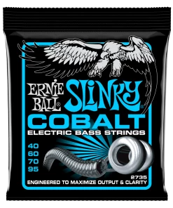 ERNIE BALL 2735 EXTRA SLINKY COBALT ELECTRIC BASS STRINGS - 40-95 GAUGE
