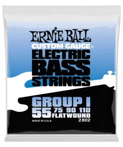 JJ Music Sales ERNIE BALL FLATWOUND GROUP 1 2802 ELECTRIC BASS STRINGS - 55-110 GAUGE